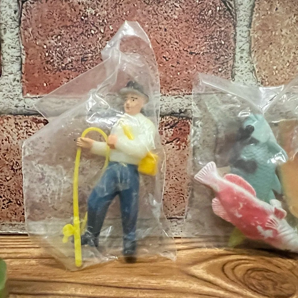 Vintage Fisherman Cake Toppers
